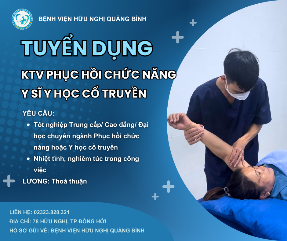 Tuyển dụng KTV Phục hồi chức năng